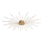 Wesley Flush-Mount Ceiling Light Fireworks, Black/Gold - Lamp Outdoor
