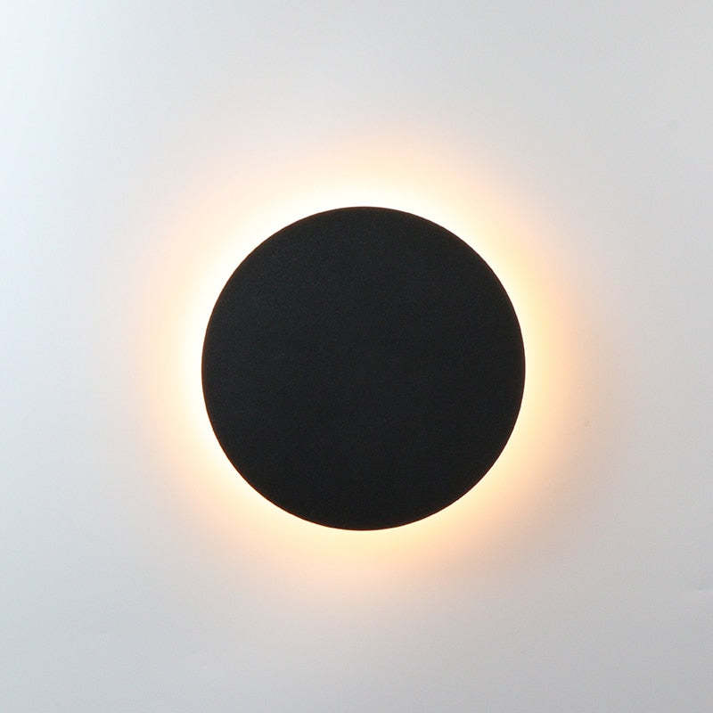 Klyne Minimalist Round/Square Outdoor Wall Lamp LED, Black/White - Lamp Outdoor