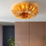 O'Moore Swan Feather Round Ceiling Light - Lamp Outdoor
