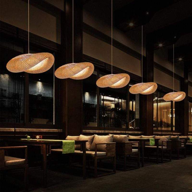 Rinwa Natural Pendant Light for Dining Room/Kitchen Island, Bamboo - Lamp Outdoor
