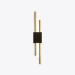 Dune Modern Bar Metal LED Wall Lamp, Black/Gold - Lamp Outdoor