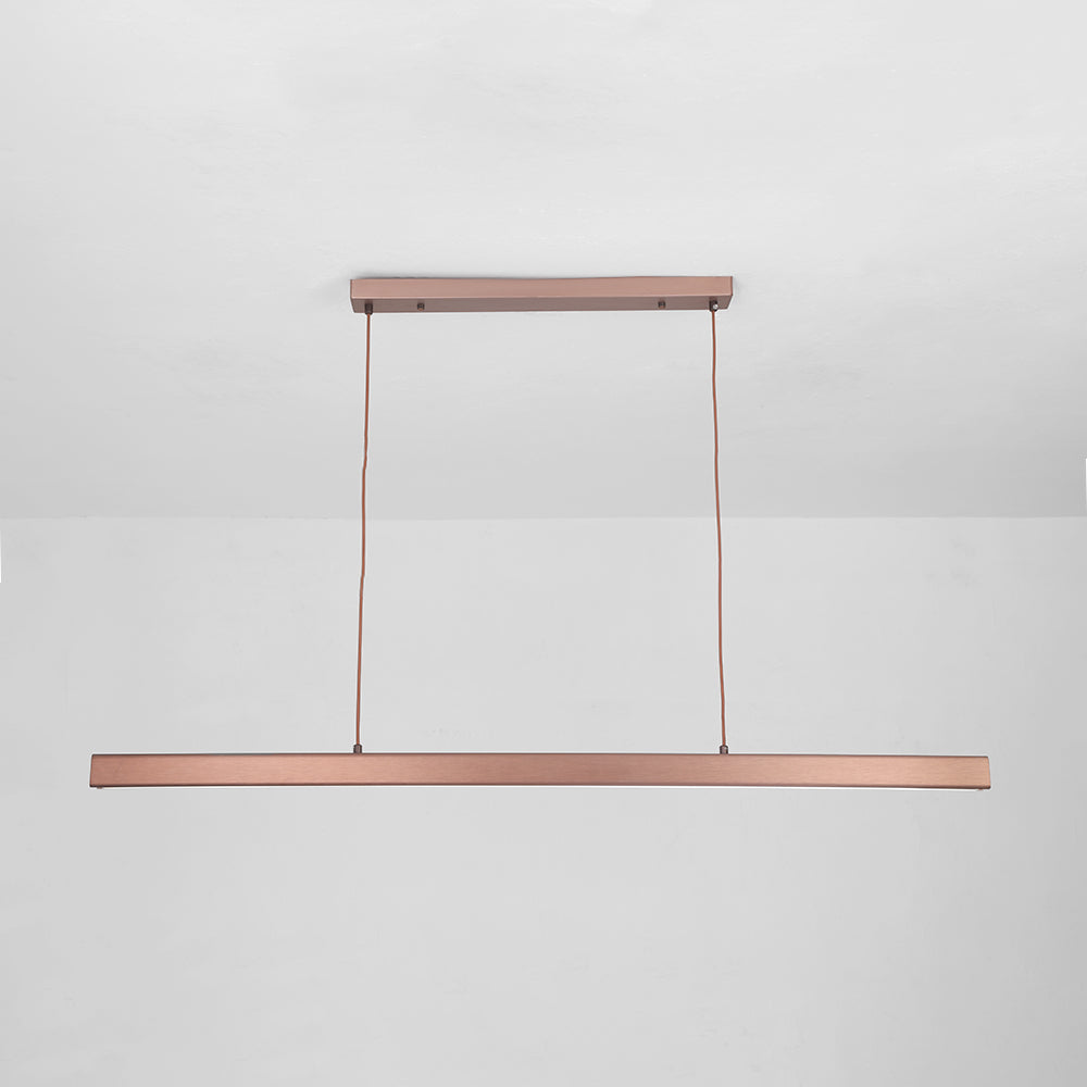 Thala Modern Linear Metal LED Pendant Light Black/Brown - Lamp Outdoor