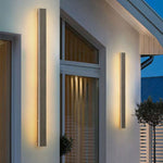 Arisha Sleek Minimalist Rimless Linear Metal Outdoor Wall Light - Lamp Outdoor
