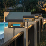 Ray Post Modern Solar Square Metal LED Outdoor Light - Lamp Outdoor