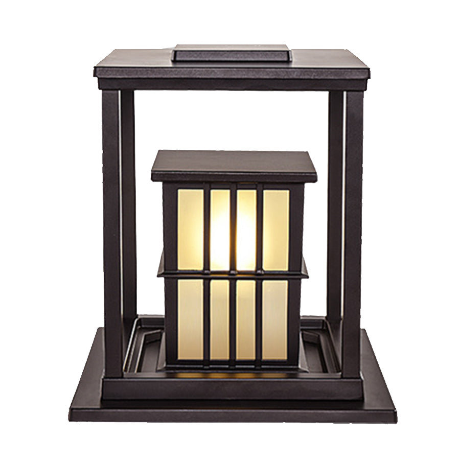 Square Exterior Pillar Lights Modern Style - Lamp Outdoor