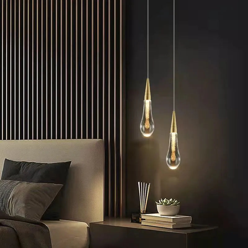 Teardrop Gold Pendant Light - Lamp Outdoor