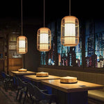 Kuro Hand-Woven Knitted Rattan Bamboo Vintage Pendant Light - Lamp Outdoor