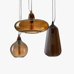 June Amber Glass Pendant Light - Lamp Outdoor