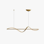 Zelin Pendant Light Wave Minimalist Designer, Metal, Brass/Black - Lamp Outdoor