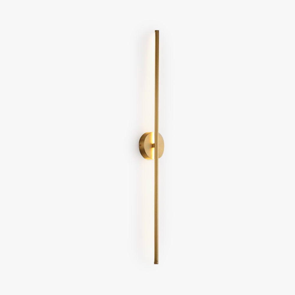 Fauro Modern Linear Metal&Silica Gel Wall Mount Lamps, Gold - Lamp Outdoor