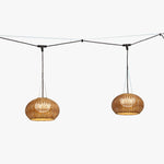 Ritta Retro Lantern Pendant Light Bamboo Acrylic - Lamp Outdoor