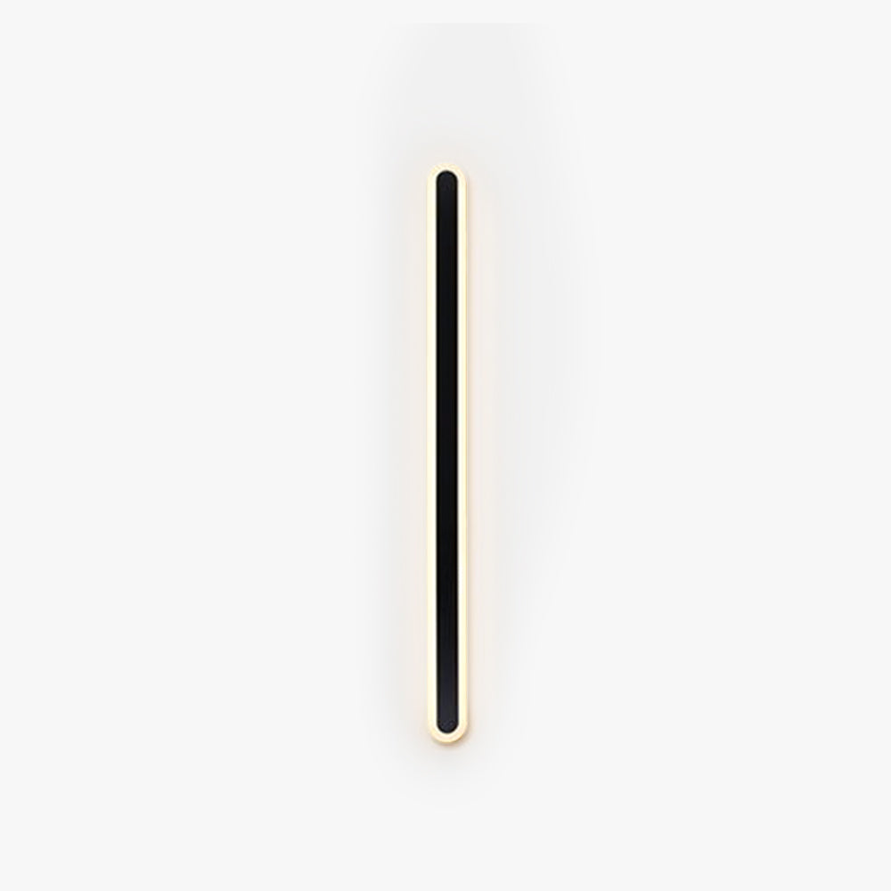 Arisha Minimalist Metal Linear Oval Outdoor Wall Lamp - Lamp Outdoor