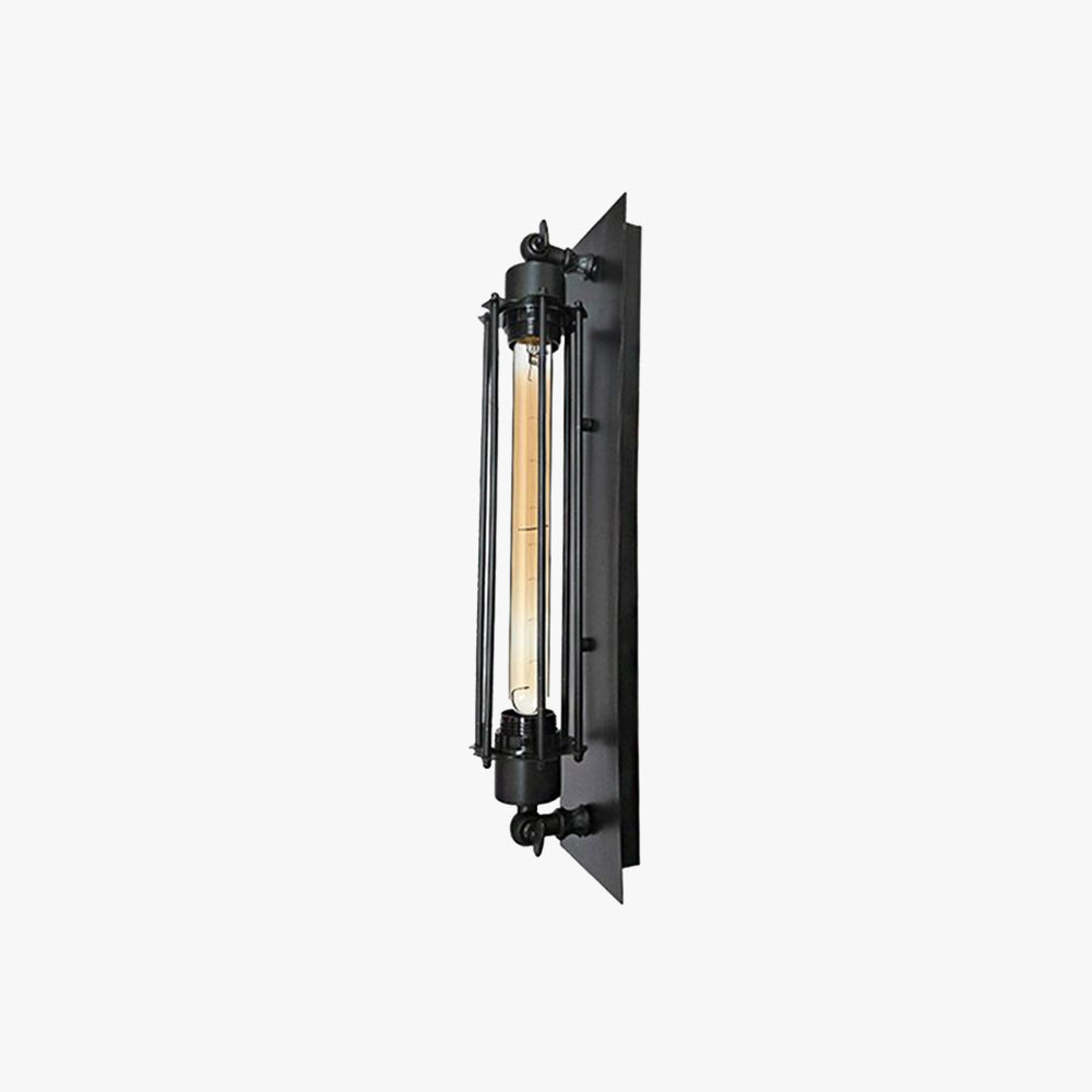 Tronel Vintage Cylinder Metal Wall Lamp, Black/Red/Silver/Gold - Lamp Outdoor