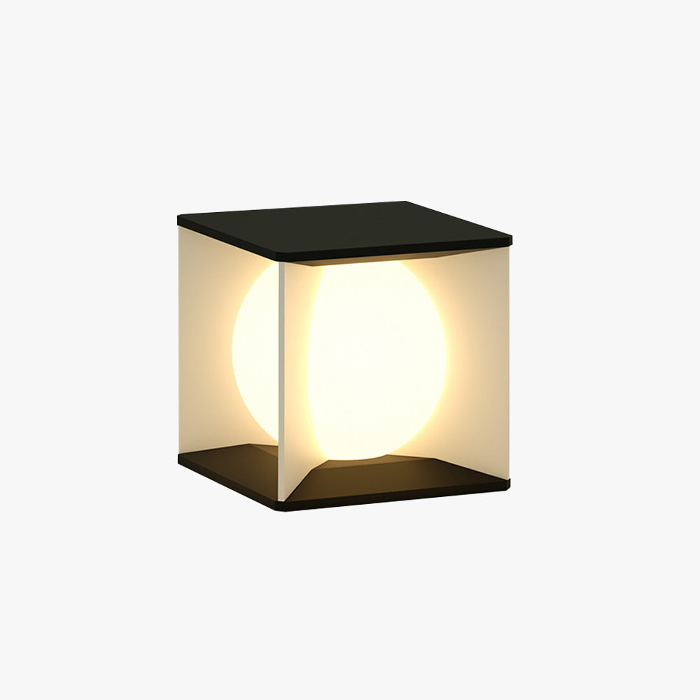 Aria Modern Moon Metal Outdoor Pier-Mount Pillar Light - Lamp Outdoor