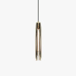 June Brass Designer Glass Pendant Lamp Smoky - Lamp Outdoor