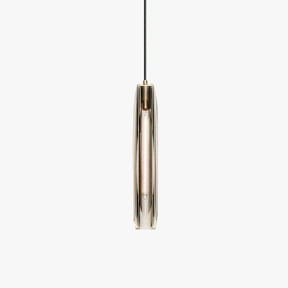 June Brass Designer Glass Pendant Lamp Smoky - Lamp Outdoor