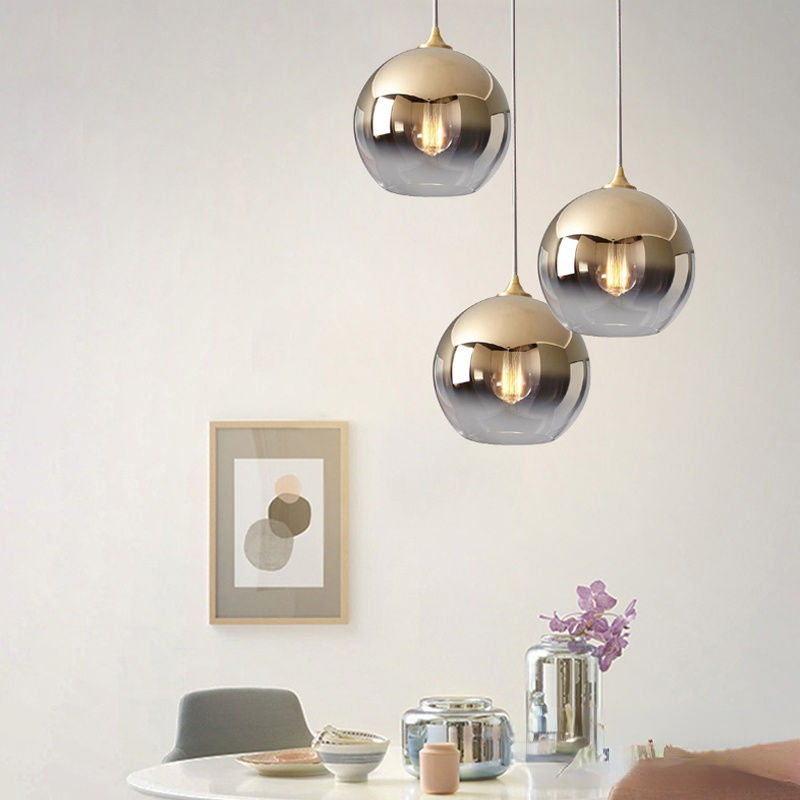 Brina Frosted Balloon Pendant Light Gradient - Lamp Outdoor