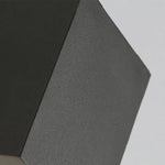 Tavon Minimalist Metal Square Outdoor Wall Lamp, Black - Lamp Outdoor