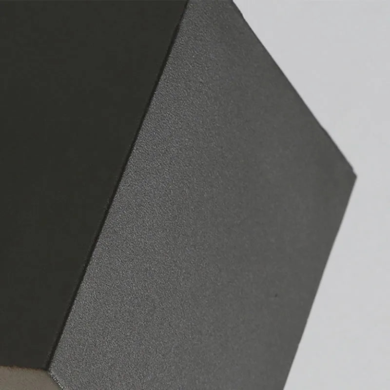 Tavon Minimalist Metal Square Outdoor Wall Lamp, Black - Lamp Outdoor