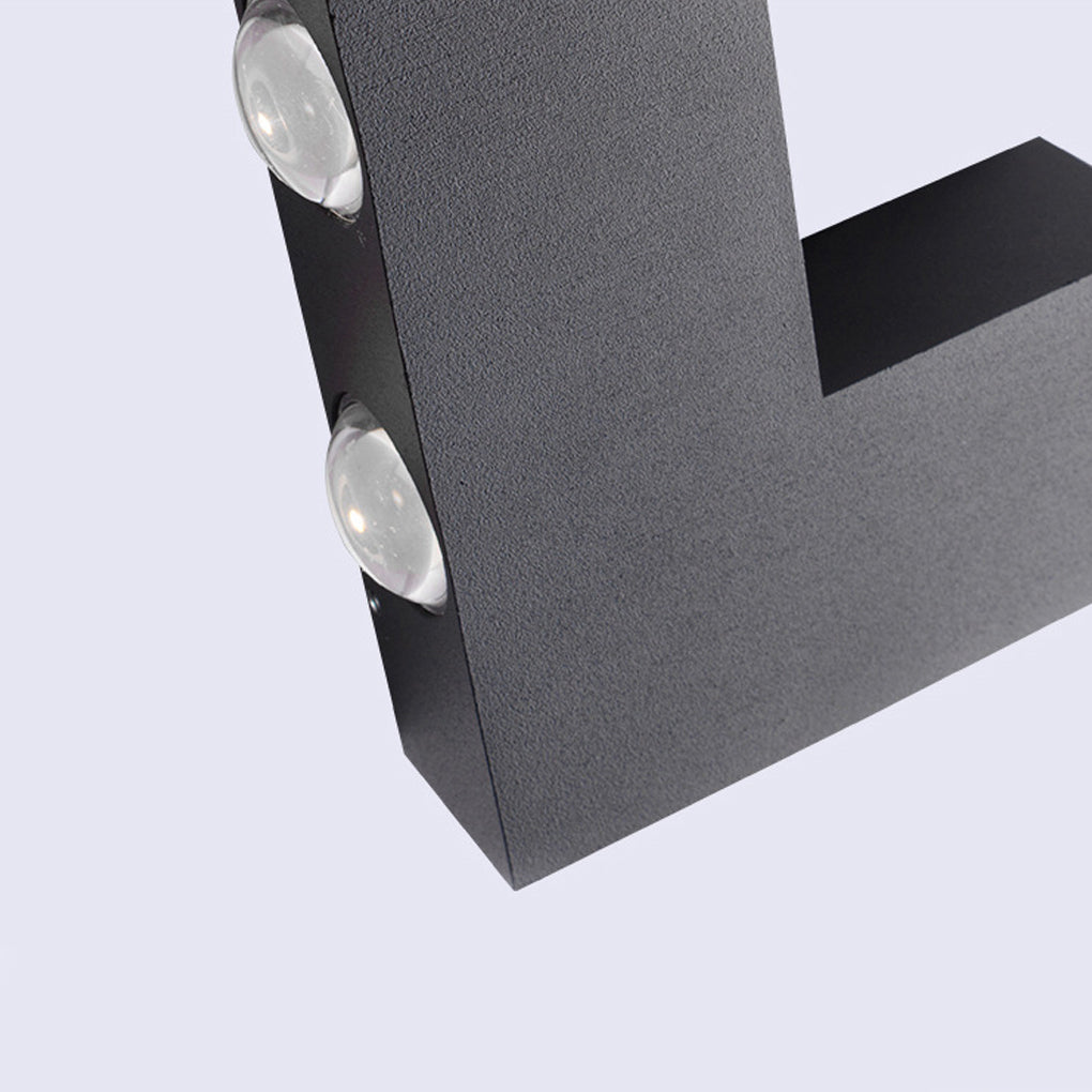 V-shaped Waterproof LED Black Modern Outdoor Wall Lamp Wall Washer Light - Lamp Outdoor