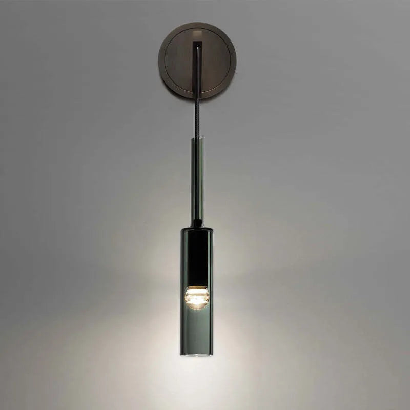 Zeyro Modern Black Glass Streamlined Pendant light/Wall Lamp - Lamp Outdoor