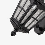 Retro Waterproof LED Aluminum Black Vintage Solar Outdoor Wall Light - Lamp Outdoor