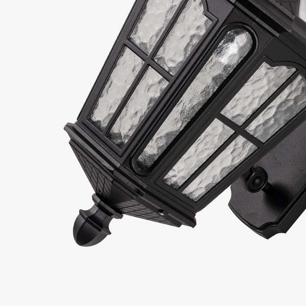 Retro Waterproof LED Aluminum Black Vintage Solar Outdoor Wall Light - Lamp Outdoor