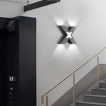 X Shape Creative Waterproof LED Black Modern Outdoor Wall Lamp Exterior Lights - Lamp Outdoor