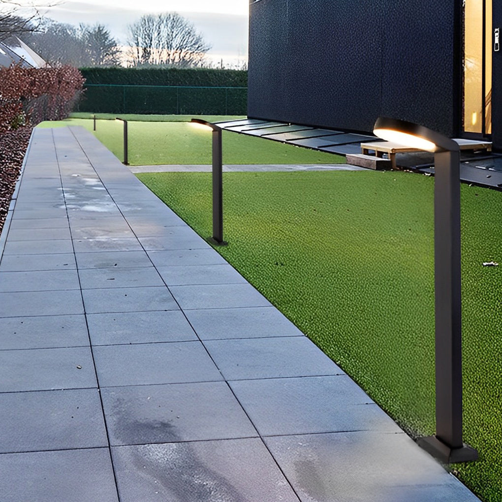 Minimalist LED Black Lawn Lamp Modern, Aluminum Outdoor Lighting - Lamp Outdoor