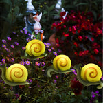 Waterproof 4 Resin Birds Snails Butterflies Ladybugs Solar Garden Lights - Lamp Outdoor