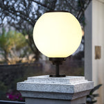 Ball Waterproof Three Step Dimming LED Solar Post Caps Lights Pillar Light - Lamp Outdoor