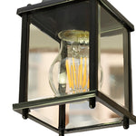Small Square Waterproof Glass Black Modern Outdoor Pendant Lights - Lamp Outdoor