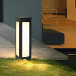Modern Black Solar Bollard Lights Automatic, Waterproof LED Outdoor Lighting - Lamp Outdoor