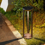 Adjustable Brightness LED Solar Path Lights Outdoor Black Modern Lawn Lamp - Lamp Outdoor