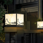 Waterproof LED Mountain Scenery Intelligent Solar Solar Post Caps Lights - Lamp Outdoor