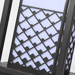 Retro Black LED Solar Lawn Lamp Patterned Pathway Lights for Outdoors - Lamp Outdoor