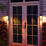 2 Pcs Rectangular LED Light-controlled Waterproof Outdoor Solar Sconce Lighting - Lamp Outdoor