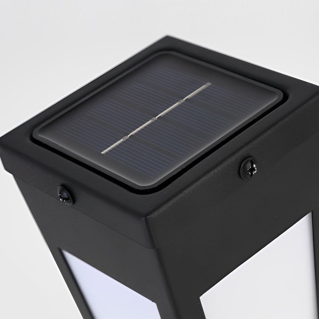 Waterproof Intelligent Metal LED Black Modern Solar Outdoor Wall Light - Lamp Outdoor