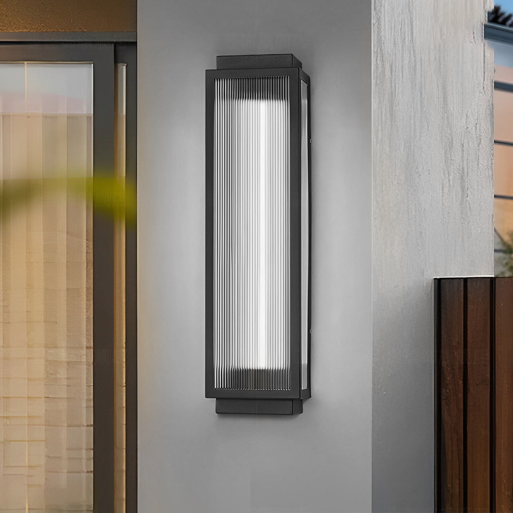 Rectangular Strip Waterproof LED Black Modern Outdoor Wall Lights - Lamp Outdoor