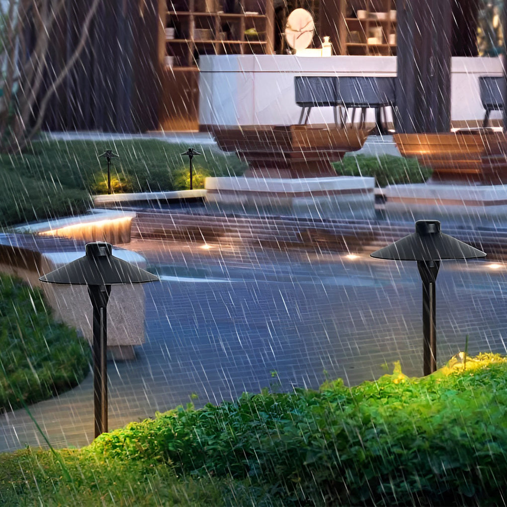 Modern Mushroom-Shaped Outdoor Path Lights LED 7W Black Lighting - Lamp Outdoor