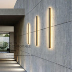 Waterproof Long Linear LED Wall Lamp Outdoor Wall Lights Black Porch Lights - Lamp Outdoor
