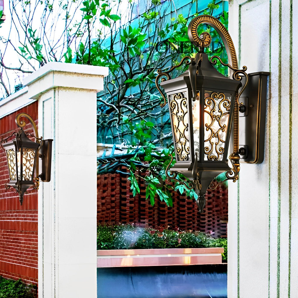 Retro Pattern Outdoor Waterproof European Style Wall Lamp Exterior Lights - Lamp Outdoor