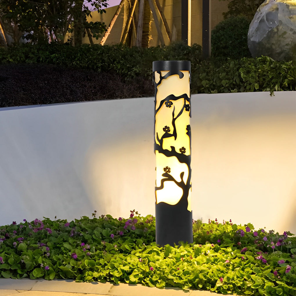 Black Retro Wintersweet Pathway Lights - Lamp Outdoor