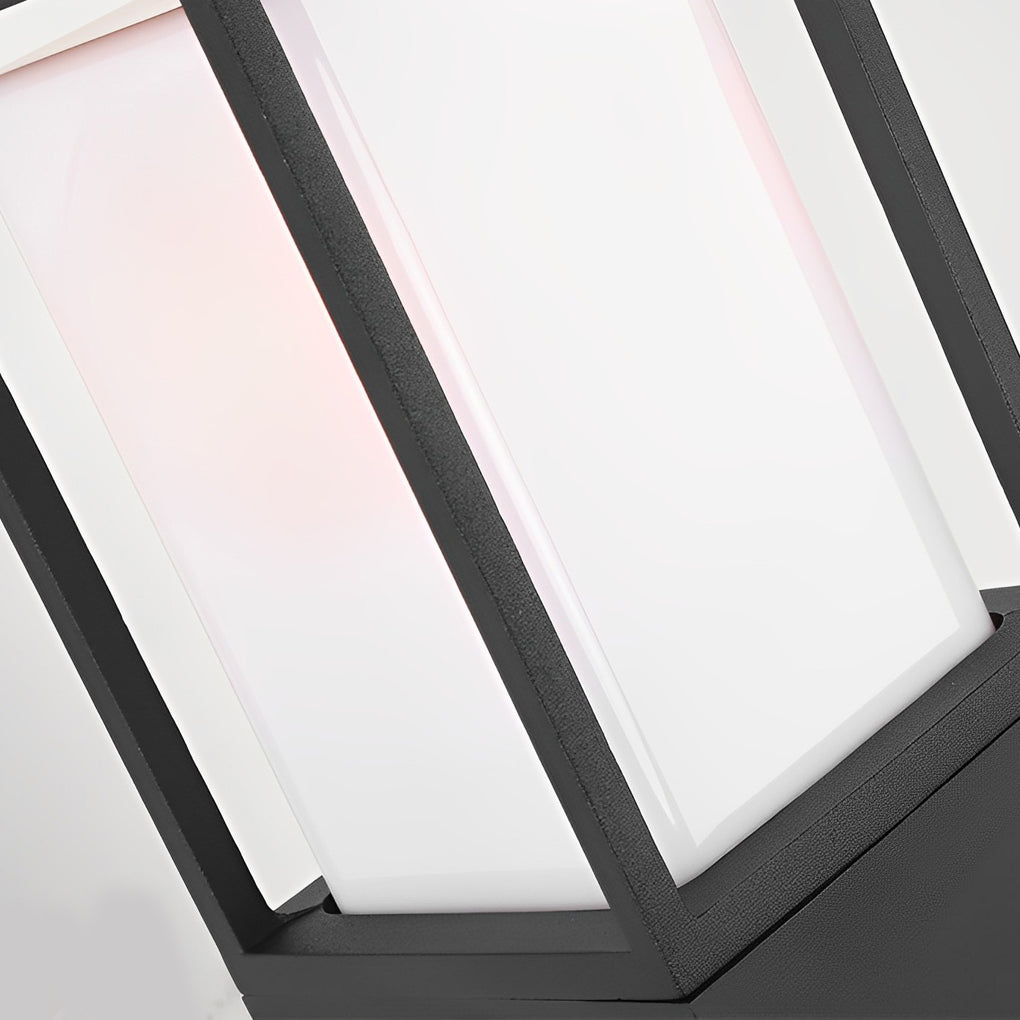 31.49 Inch High Black Aluminum Bollard Path Lights Elegant Square Outdoor Lighting - Lamp Outdoor