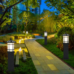 Modern Solar LED Bollard Lights with Ancient Asian Style Top Waterproof Outdoor Light - Lamp Outdoor