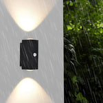 Adjustable Up and Down Light Motion Sensor Waterproof Black Wall Lamp - Lamp Outdoor