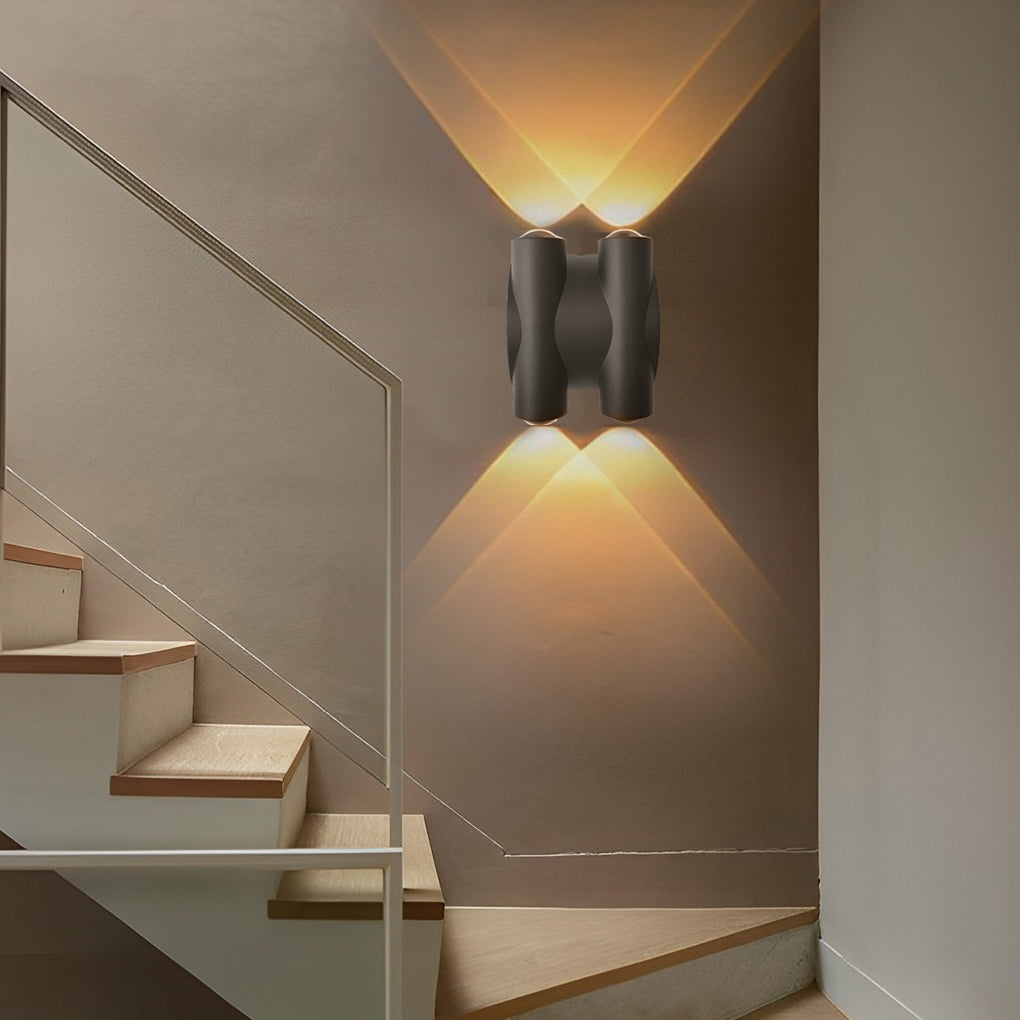 Up and Down Light LED Waterproof Black Modern Wall Washer Light Wall Lamp - Lamp Outdoor