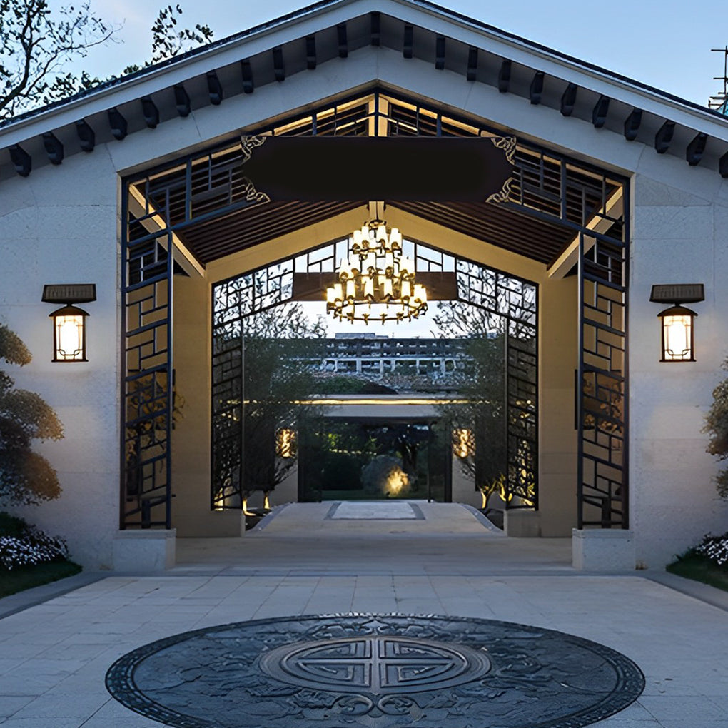 Vintage Waterproof LED Dimmable with Remote Solar Wall Lights Outdoor - Lamp Outdoor