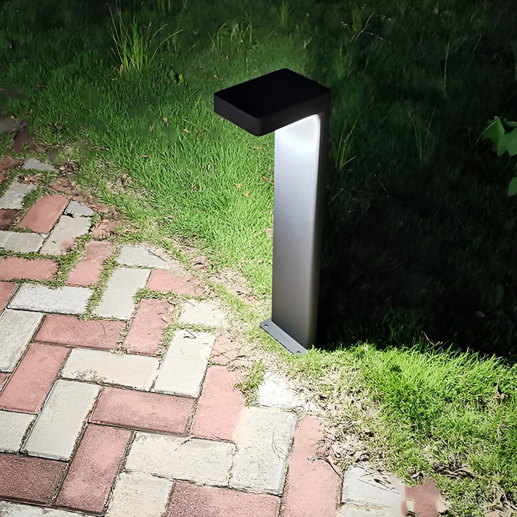 Sleek Solar Pathway Lights with Dusk-to-Dawn Sensor Modern LED Outdoor Landscape Lighting - Lamp Outdoor