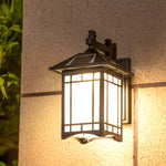 Retro Waterproof LED Vintage Solar Wall Lamp with Remote Wall Sconce Lighting - Lamp Outdoor